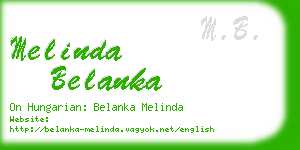 melinda belanka business card